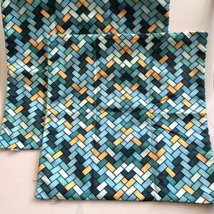 CALITIME GEOMETRIC PRINT PILLOW COVERS